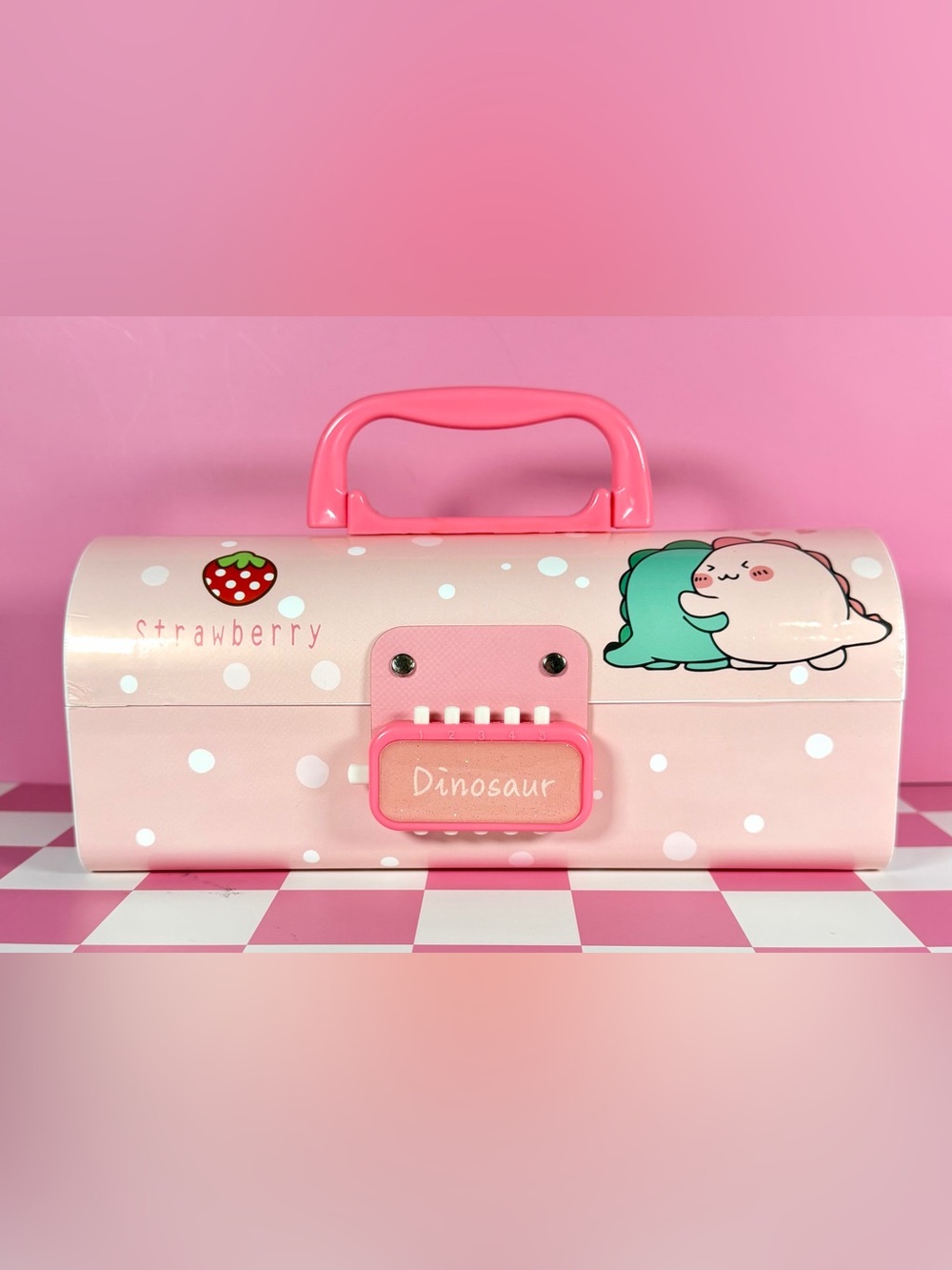 Kawaii Dinosaur Lockable Stationary Case